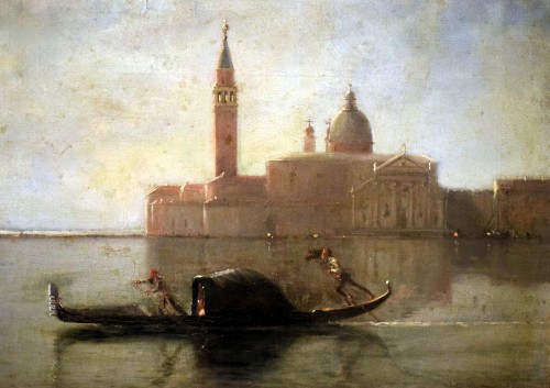  - Venise, San Giorgio Maggiore au clair de lune - Baron Deslanders E.A. daté 1877
